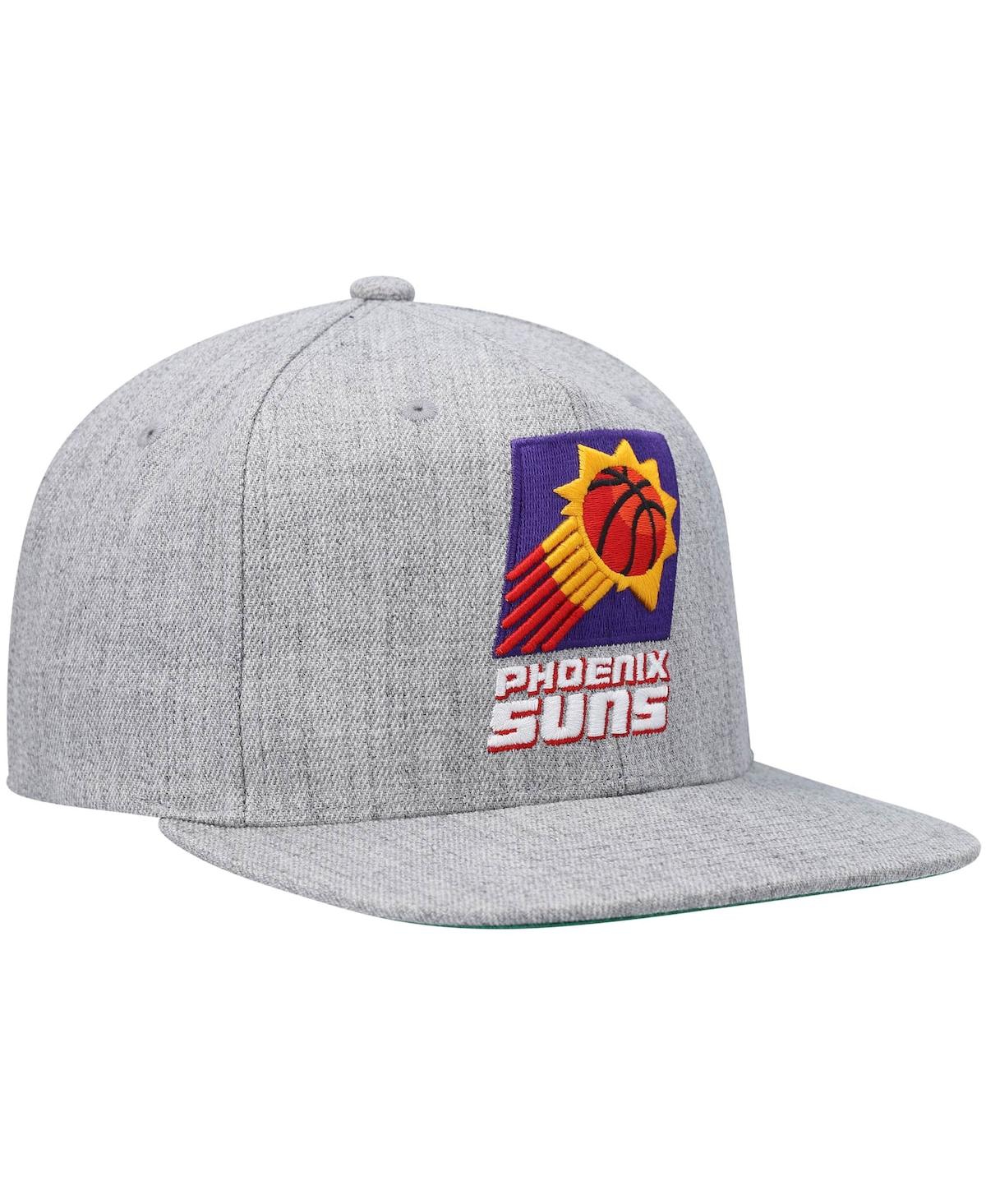 Mitchell & Ness Men's  Heathered Gray Phoenix Suns Hardwood Classics Team 2.0 Snapback Hat In Heathered Gray