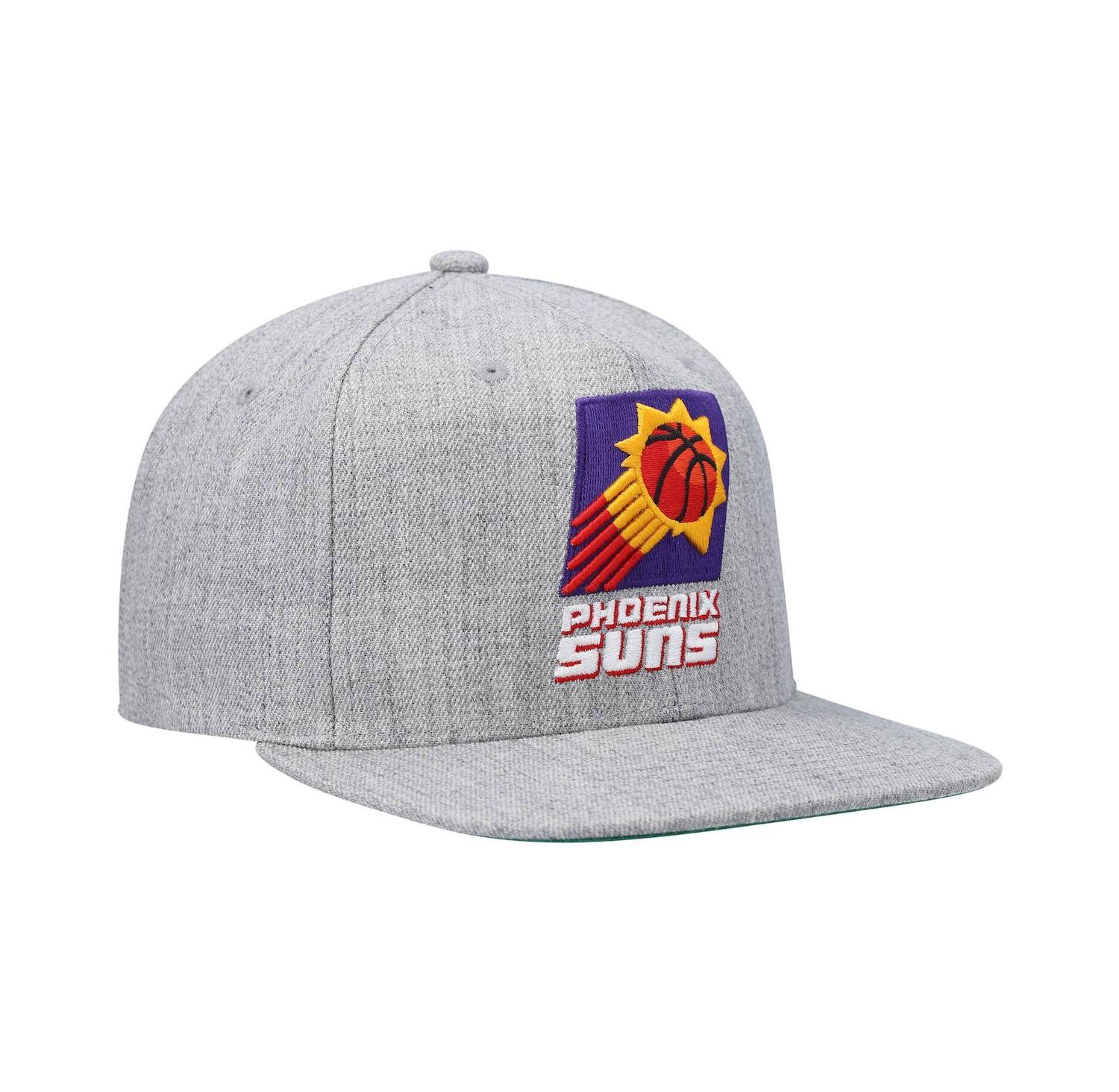 Men's Heathered Gray Phoenix Suns Hardwood Classics Team 2.0 Snapback Hat