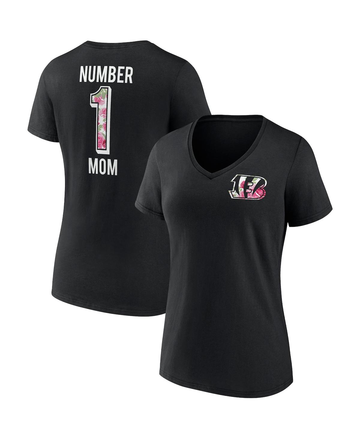 Fanatics Women's  Black Cincinnati Bengals Team Mother's Day V-neck T-shirt