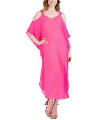 Women's Cold Shoulder Cape Dress – Plus Size Sequined Pencil Dress For Prom & Parties - View #4