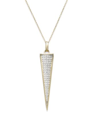 diamond triangle necklace