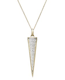 wrapped™ Diamond Triangle Pendant Necklace in 10k Gold (1/6 ct. t.w.), Created for Macy's