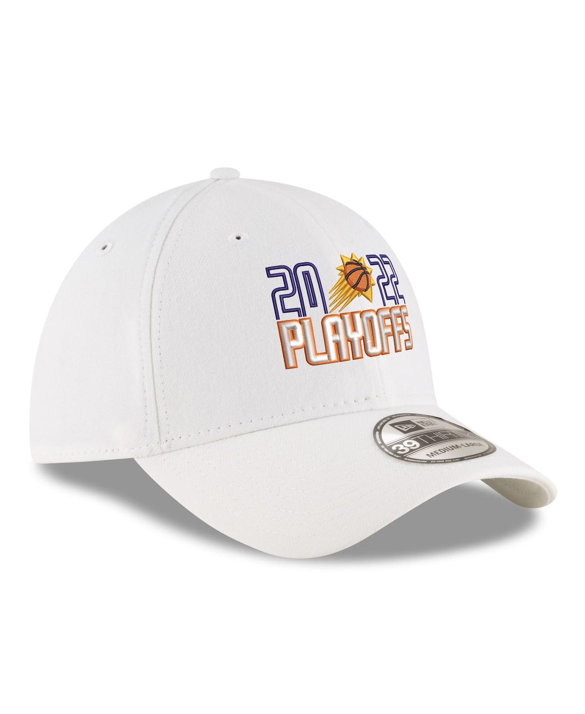Men's New EraPhoenix Suns 2022 Nba Playoffs Bubble Letter 39THIRTY Flex Hat - White