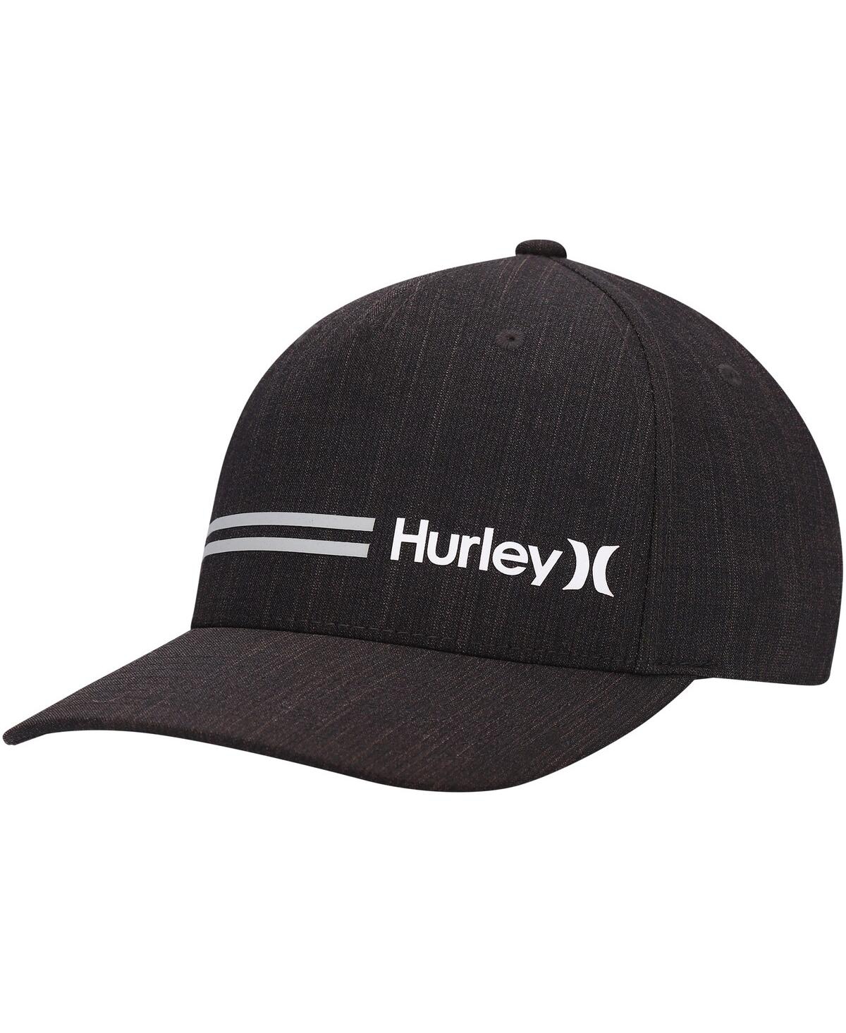 Shop Hurley Men's  Black H20-dri Line Up Flex Hat