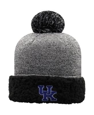 Women's Black Kentucky Wildcats Snug Cuffed Knit Hat with Pom