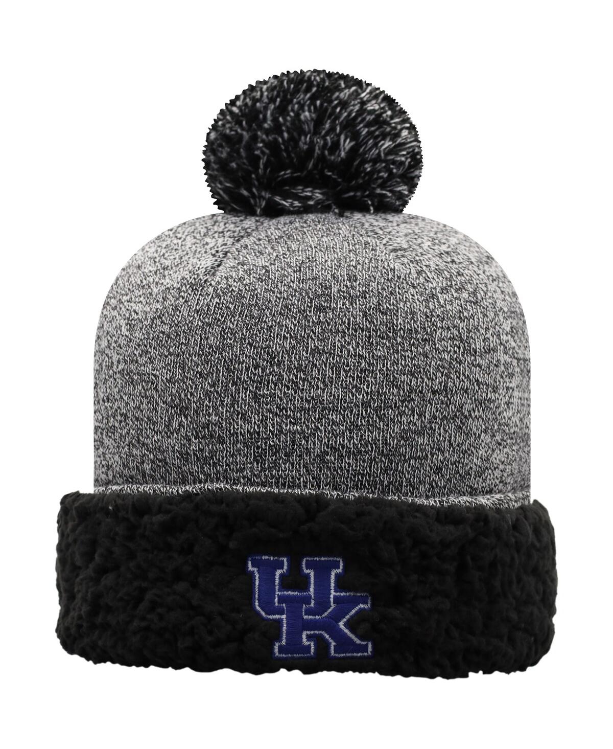 Shop Top Of The World Women's  Black Kentucky Wildcats Snug Cuffed Knit Hat With Pom
