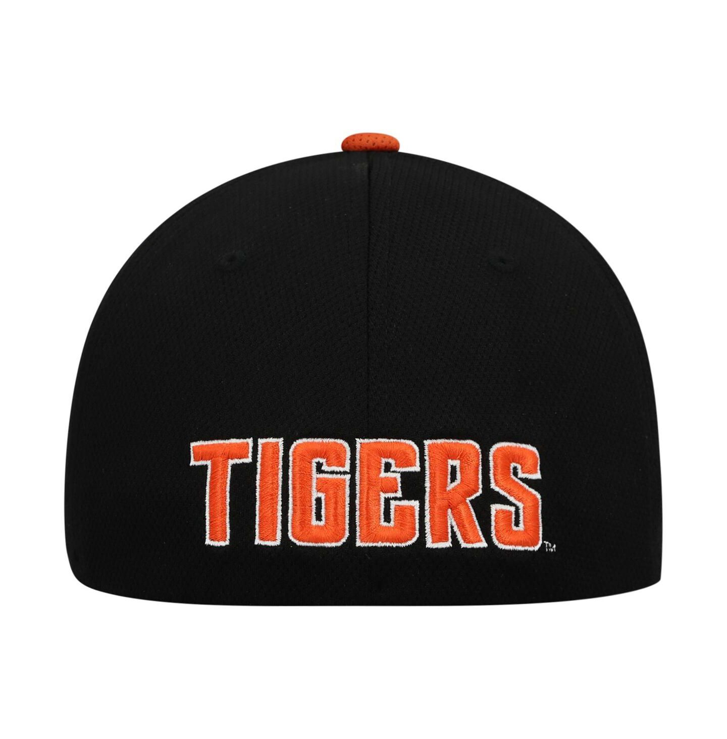 Мужская кепка Top of the World Black, Orange Clemson Tigers Two-Tone Reflex Hybrid Tech Flex Hat — фото 5