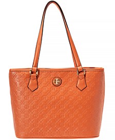 Debossed Signature Tote, Created for Macy's