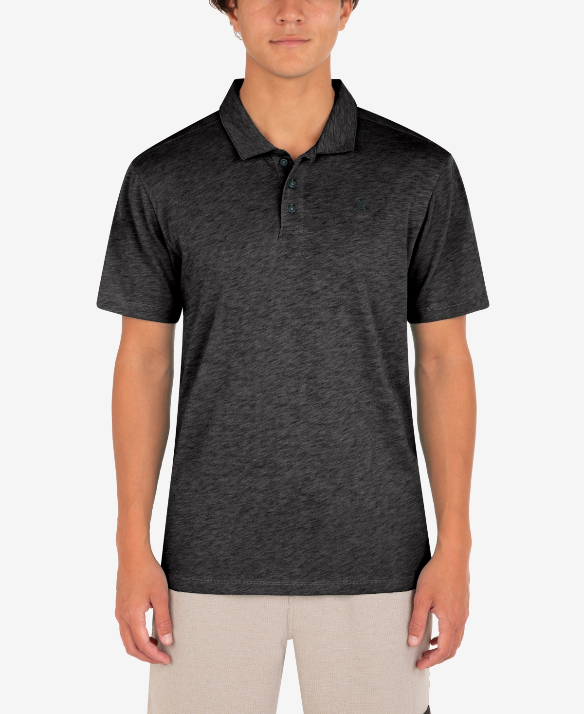 Hurley Men's Ace Vista Short Sleeve Polo Shirt In Black
