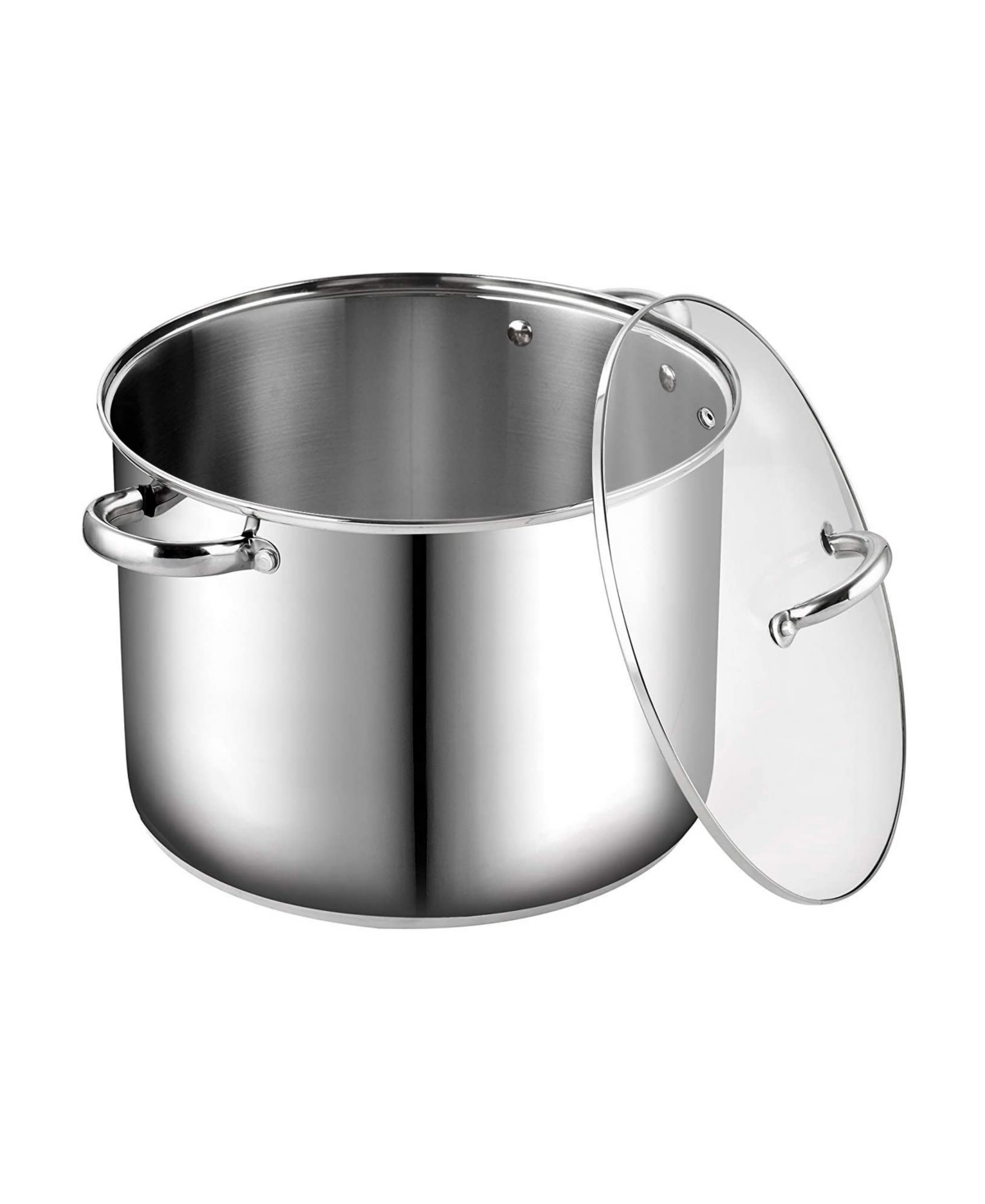 Cook N Home Stockpot with Lid, Basics Stainless Steel Soup Pot, 16-Quart