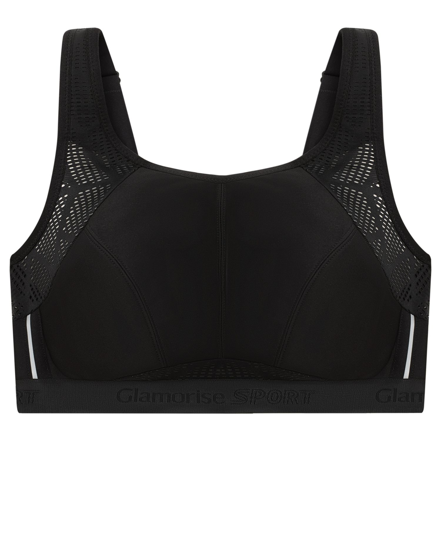 Full Figure Plus Size No-Sweat Mesh Sports Wirefree Bra 1068