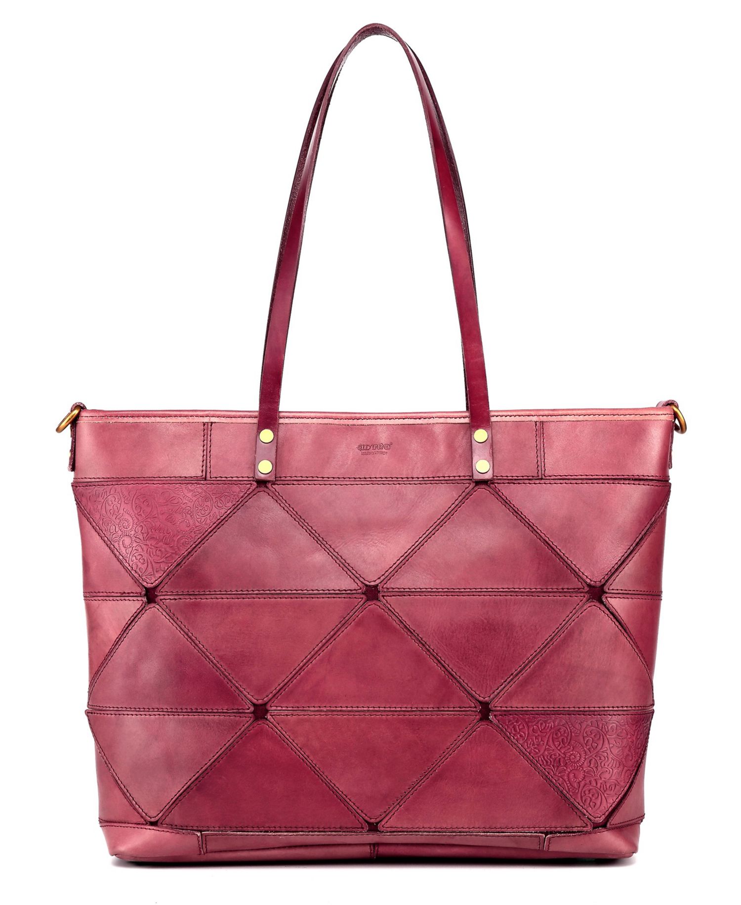 Women's Genuine Leather Prism Tote Bag