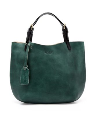 Women's Genuine Leather Dip Dye Tote