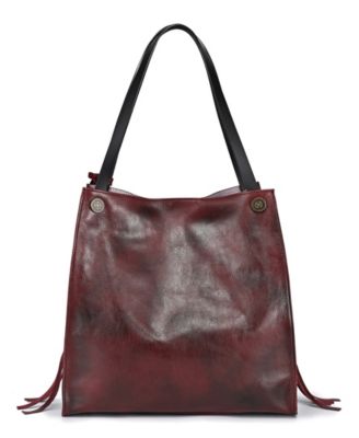 Daisy Large Leather Crossbody Tote Bag