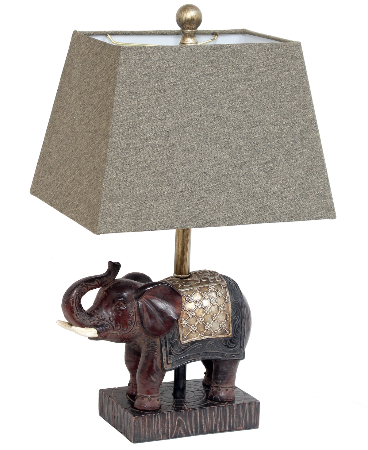 Shop Lalia Home Elephant Table Lamp In Brown