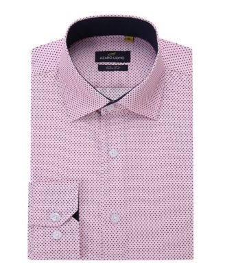 Men's Business Geometric Long Sleeve Button Down Shirt