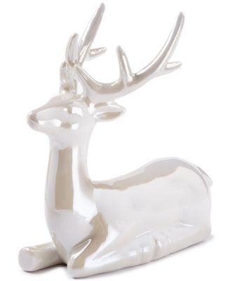 Holiday Lane - Pastel Prism Lustrous Porcelain Deer Decoration