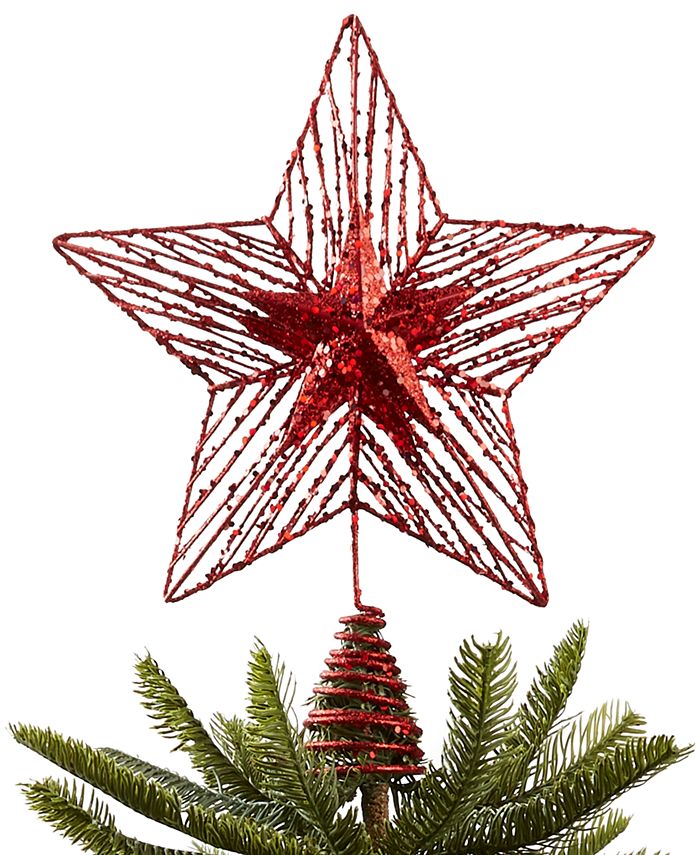 Holiday Lane Christmas Cheer Red Wire Star LED LightUp Christmas Tree