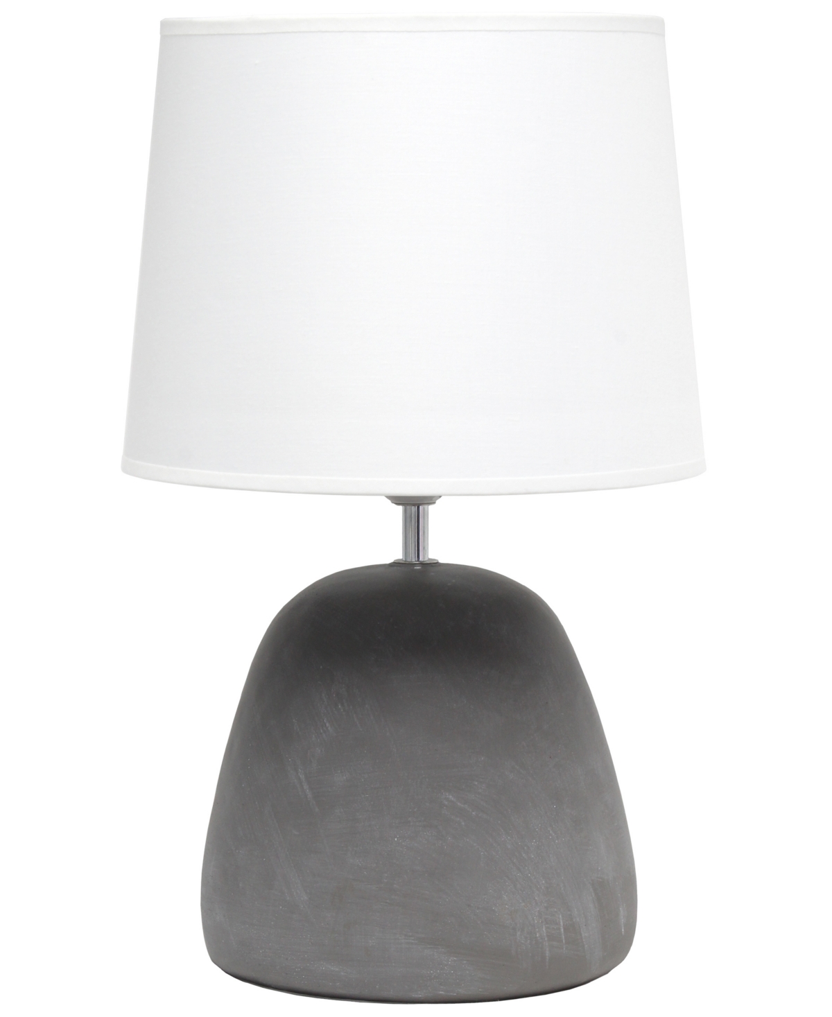 Simple Designs Round Concrete Table Lamp In White