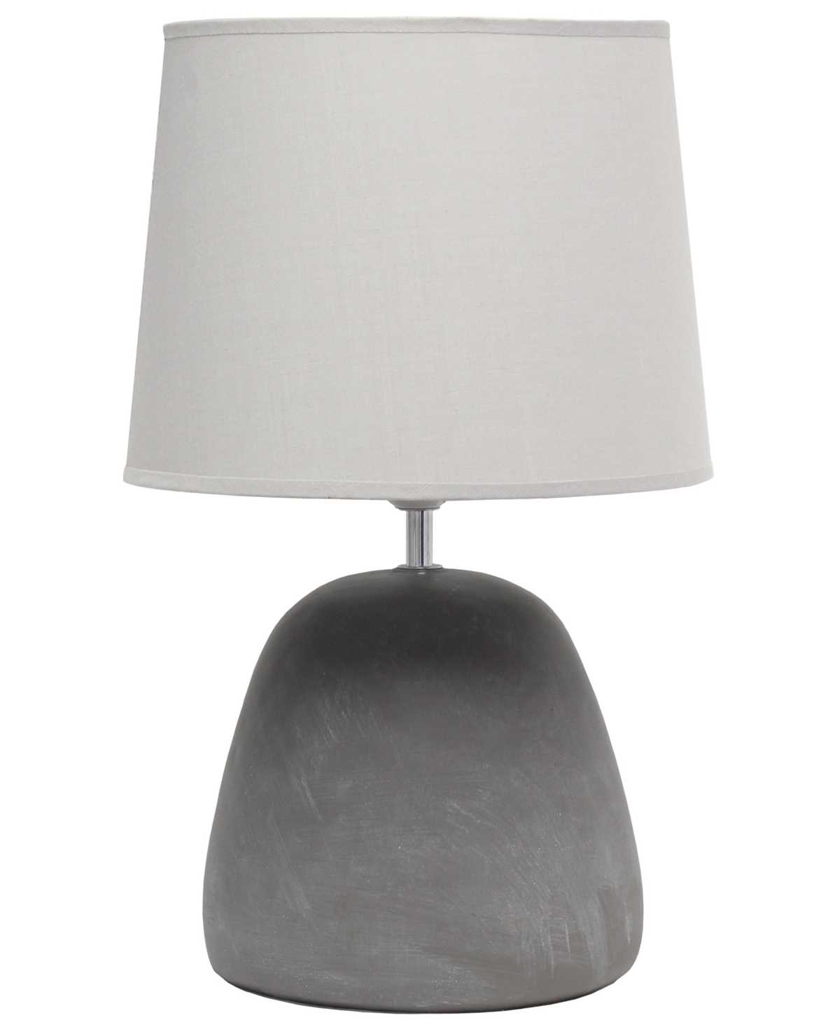 Simple Designs Round Concrete Table Lamp In Gray