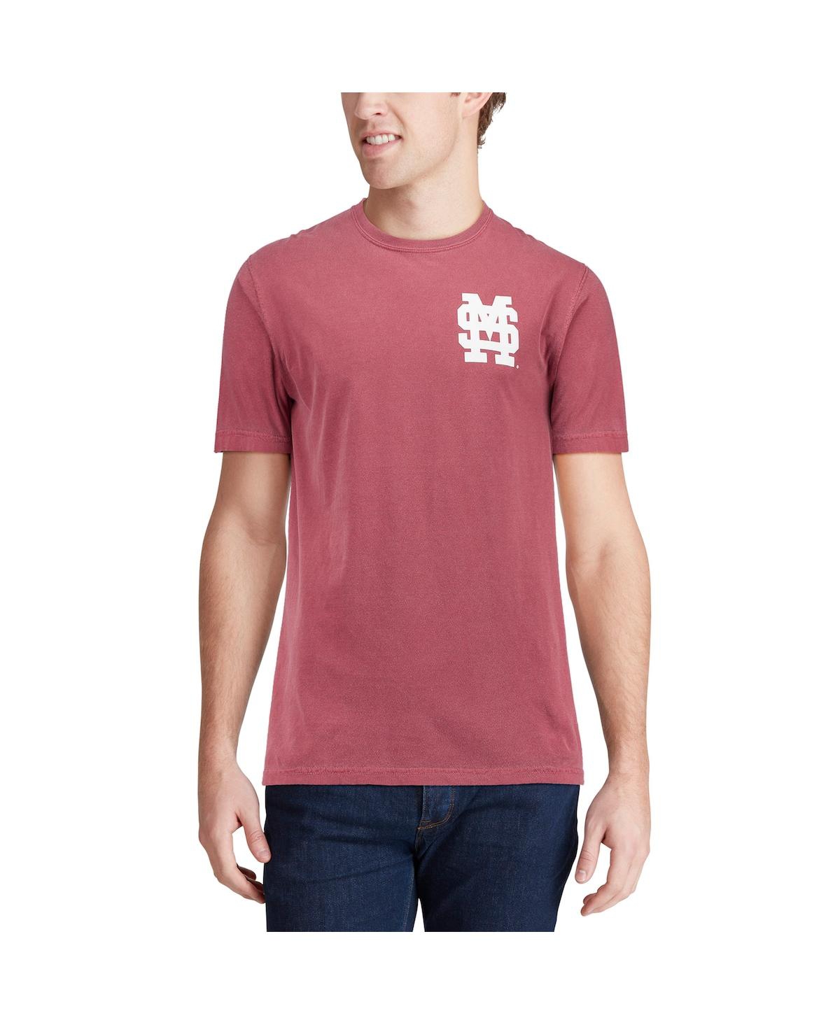 Men'sMississippi State Bulldogs Baseball Flag Comfort Colors T-shirt - Maroon