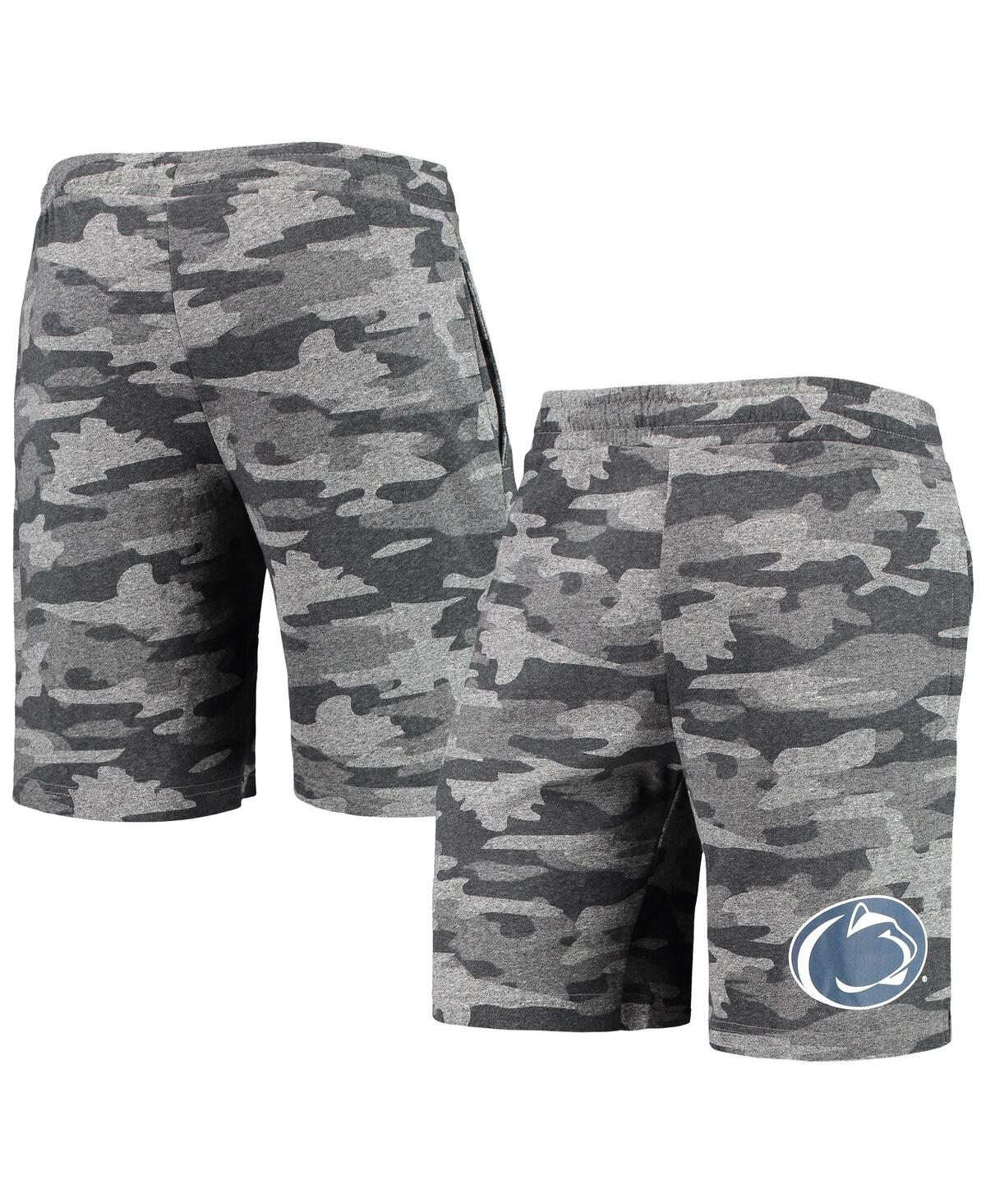 Shop Concepts Sport Men's  Charcoal, Gray Penn State Nittany Lions Camo Backup Terry Jam Lounge Shorts In Charcoal,gray