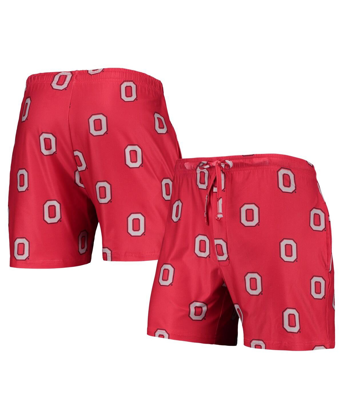 Concepts Sport Scarlet Ohio State Buckeyes Flagship Allover Print Jam Shorts In Scarlet
