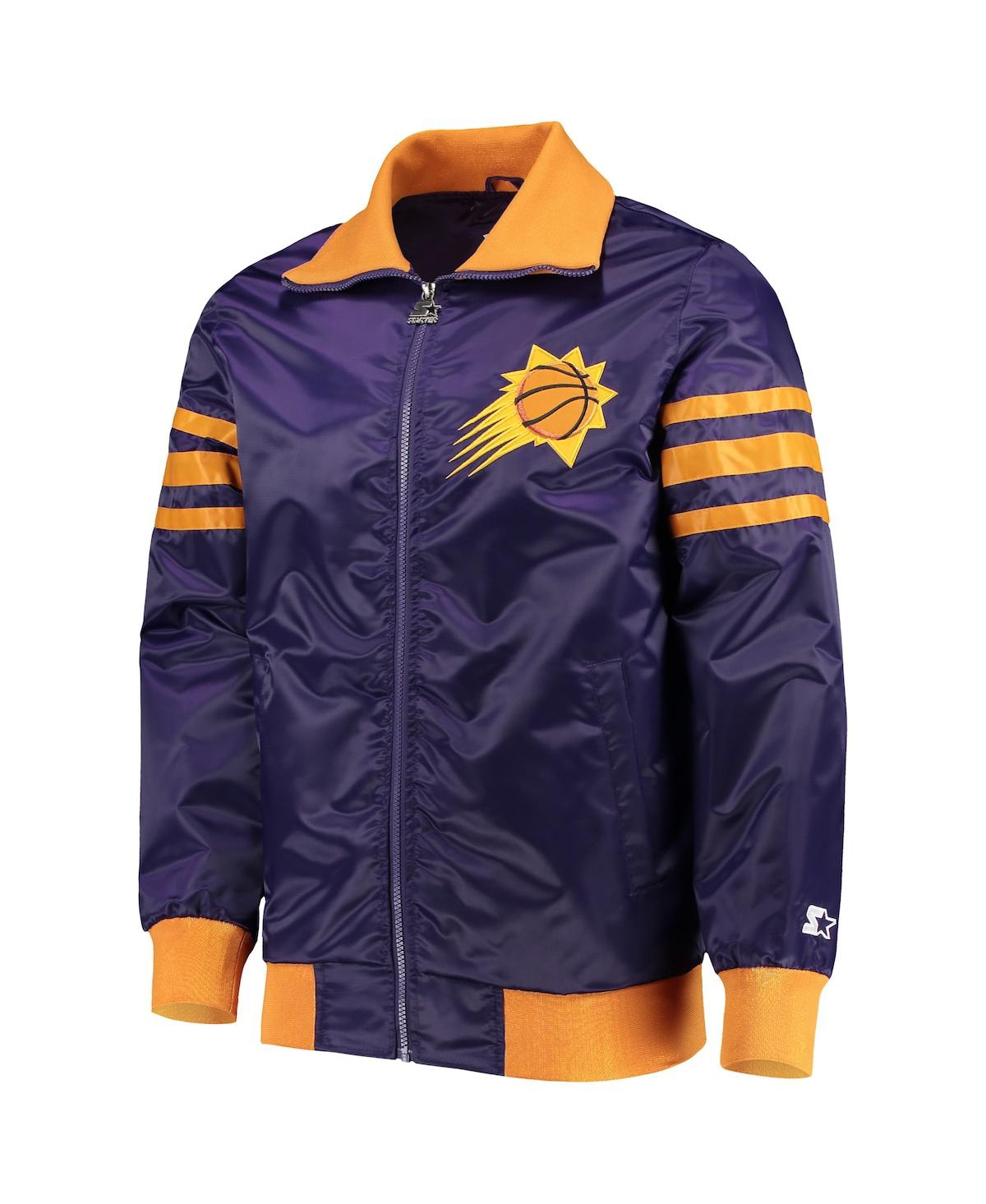 Shop Starter Men's  Purple Phoenix Suns The Captain Ii Full-zip Varsity Jacket