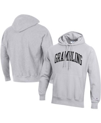 Men's Gray Grambling Tigers Tall Arch Pullover Hoodie