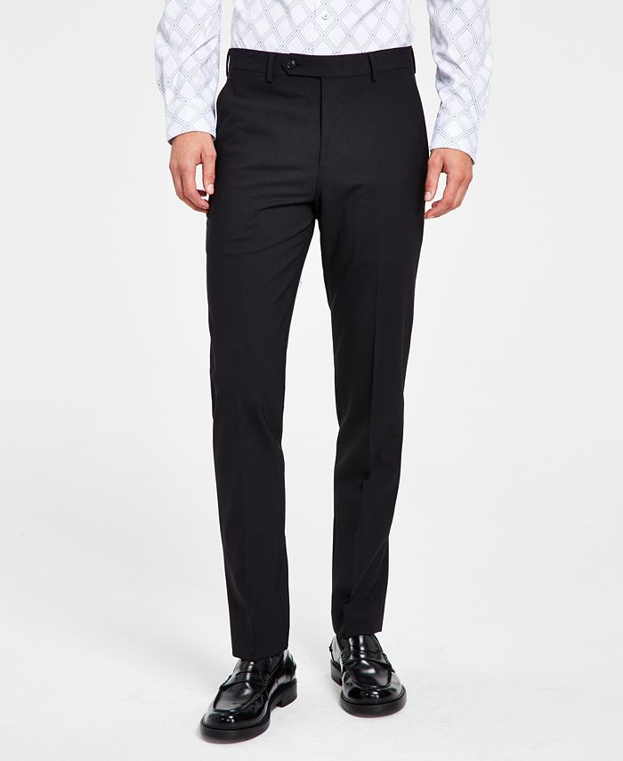Bar III Men's Skinny Fit Wrinkle-Resistant Wool-Blend Suit Separate ...