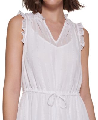 Tommy Hilfiger Elle Gauze Dobby Striped Midi Dress