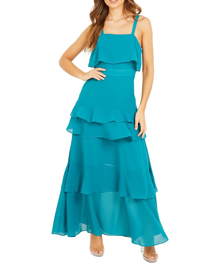 QUIZ Chiffon Tiered Dress Macy's