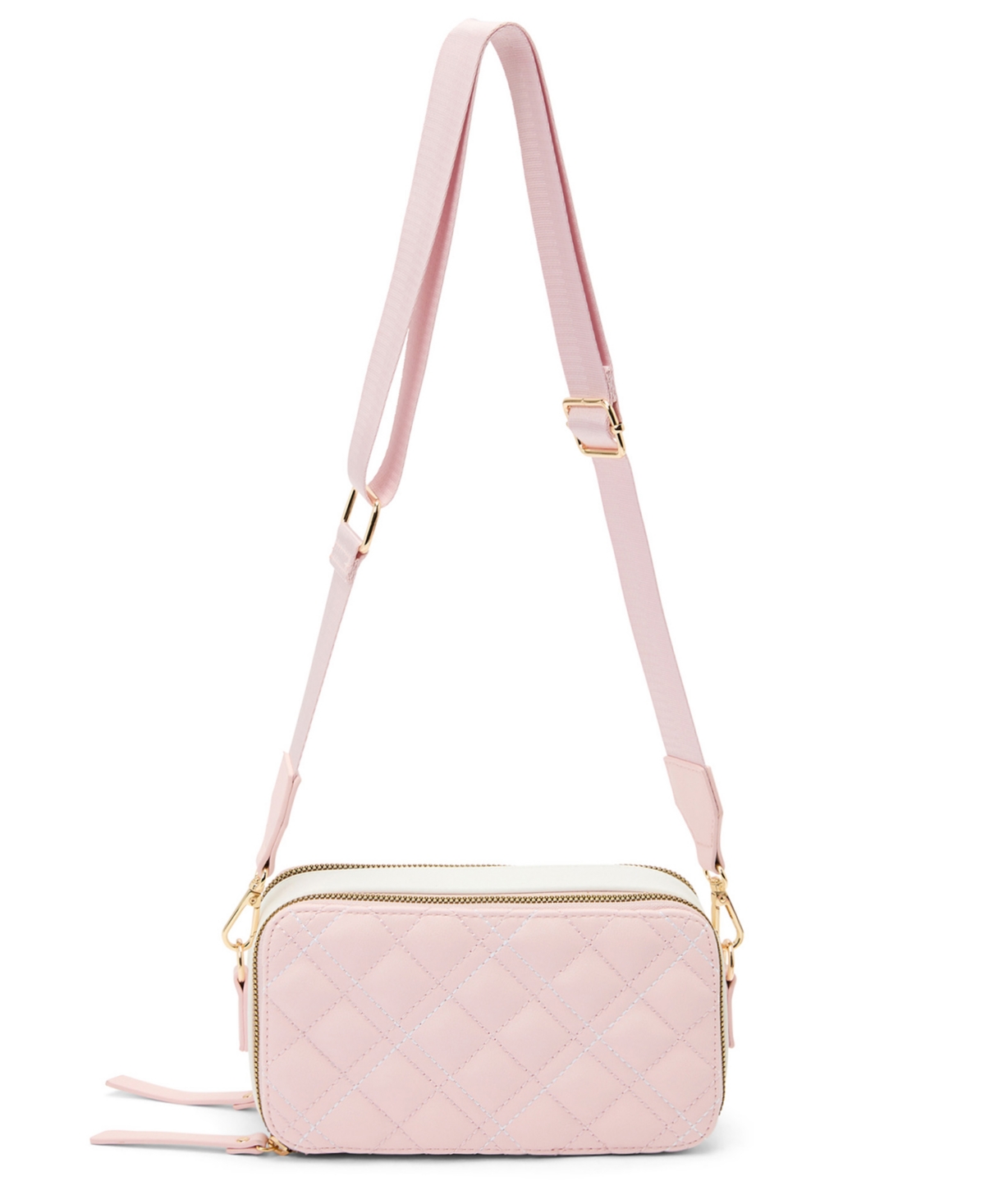Like Dreams Women's Jade Quilted Box Crossbody Bag In Blush