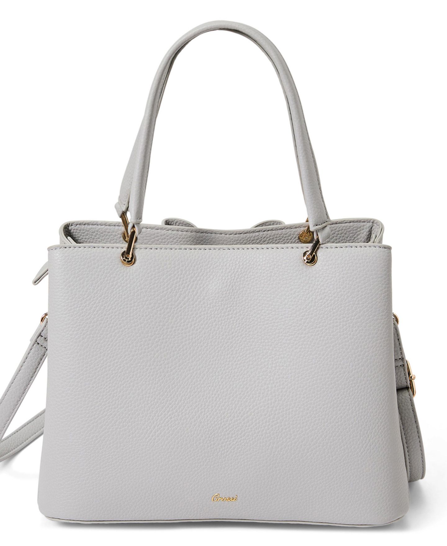 Женская сумка LIKE DREAMS Jenna Triple Compartment Bowtie Satchel, цвет: Светлый серый — фото 7