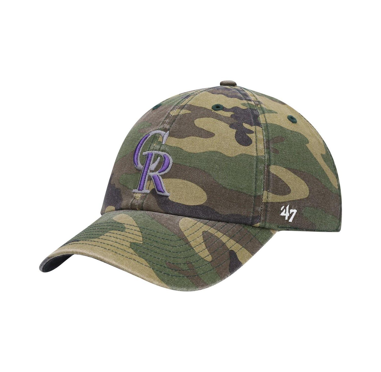 Men's '47 Camo Colorado Rockies Team Clean Up Adjustable Hat