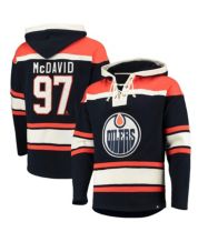 Women's G-III 4Her by Carl Banks White Edmonton Oilers City Graphic Fleece Pullover Hoodie Size: Large