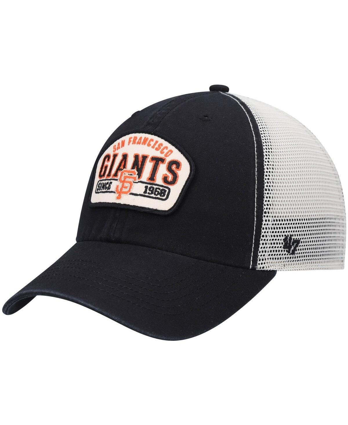 47 Brand Men's '47 Black San Francisco Giants Penwald Clean Up Trucker Snapback Hat