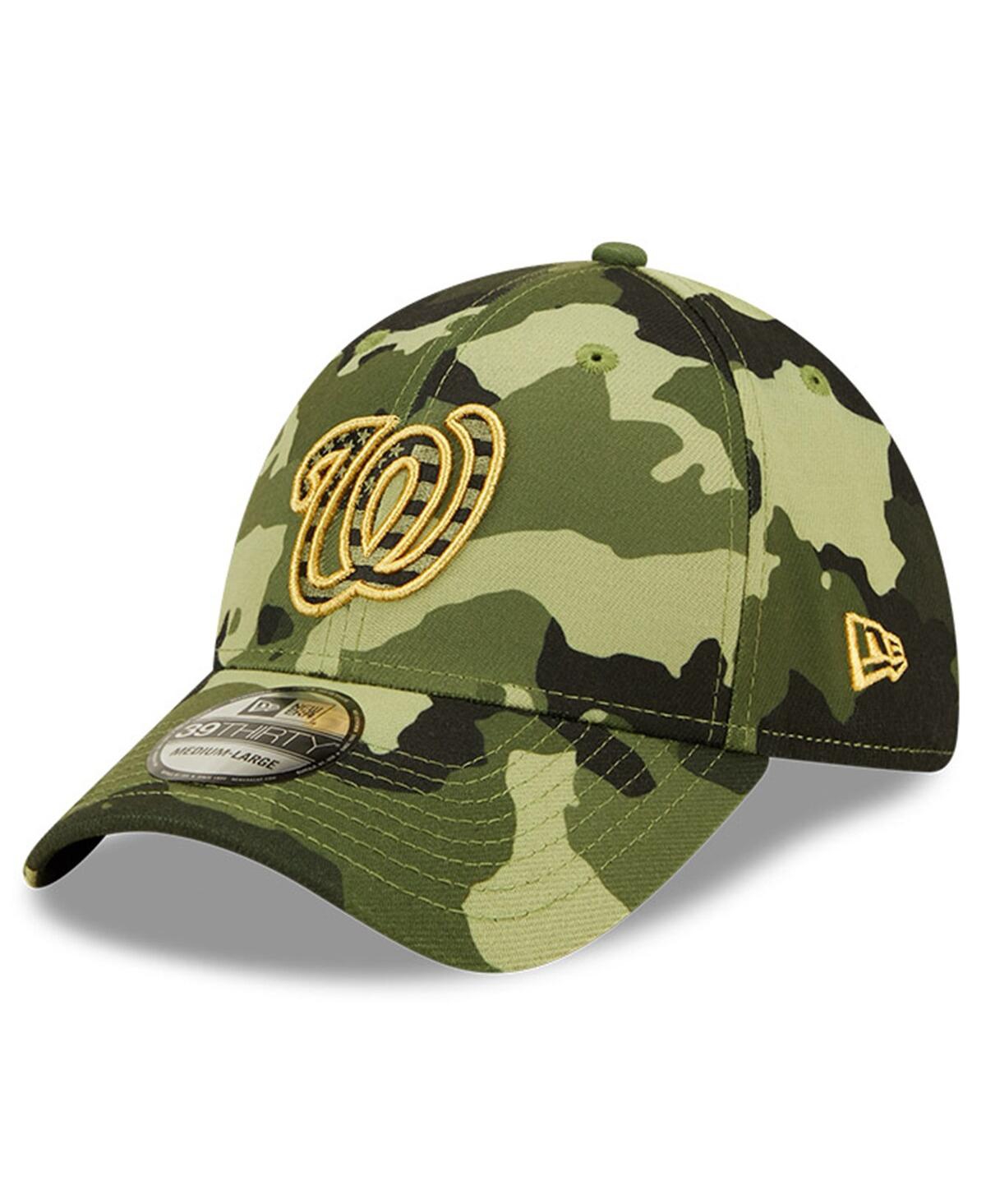 Shop New Era Men's  Camo Washington Nationals 2022 Armed Forces Day 39thirty Flex Hat