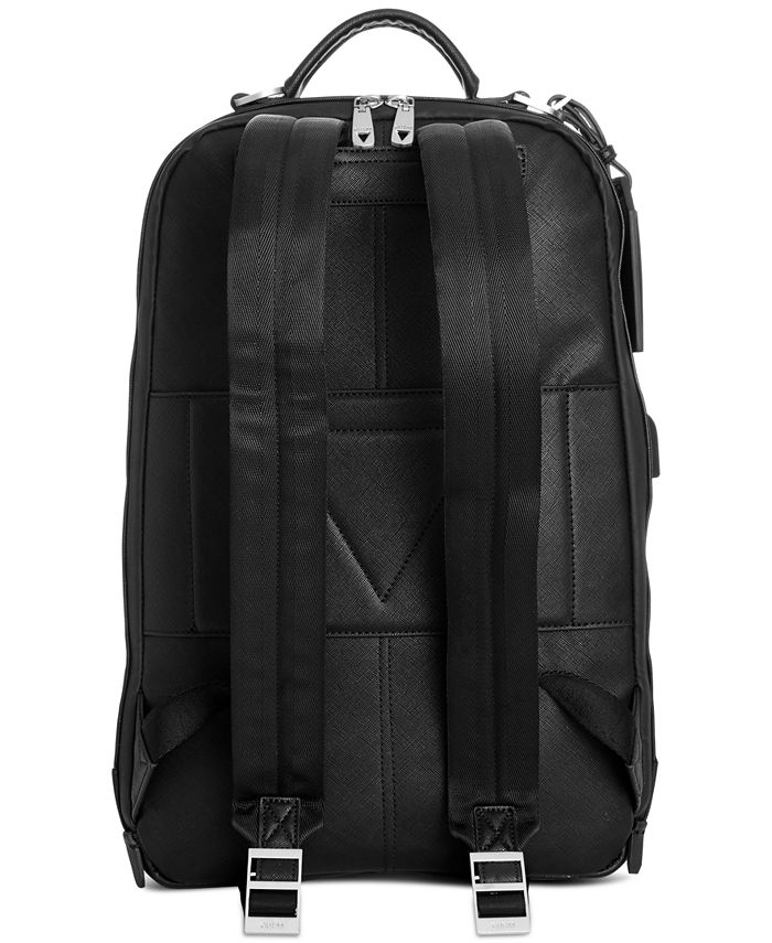 GUESS Men's Certosa Faux-Leather Business Backpack - Macy's