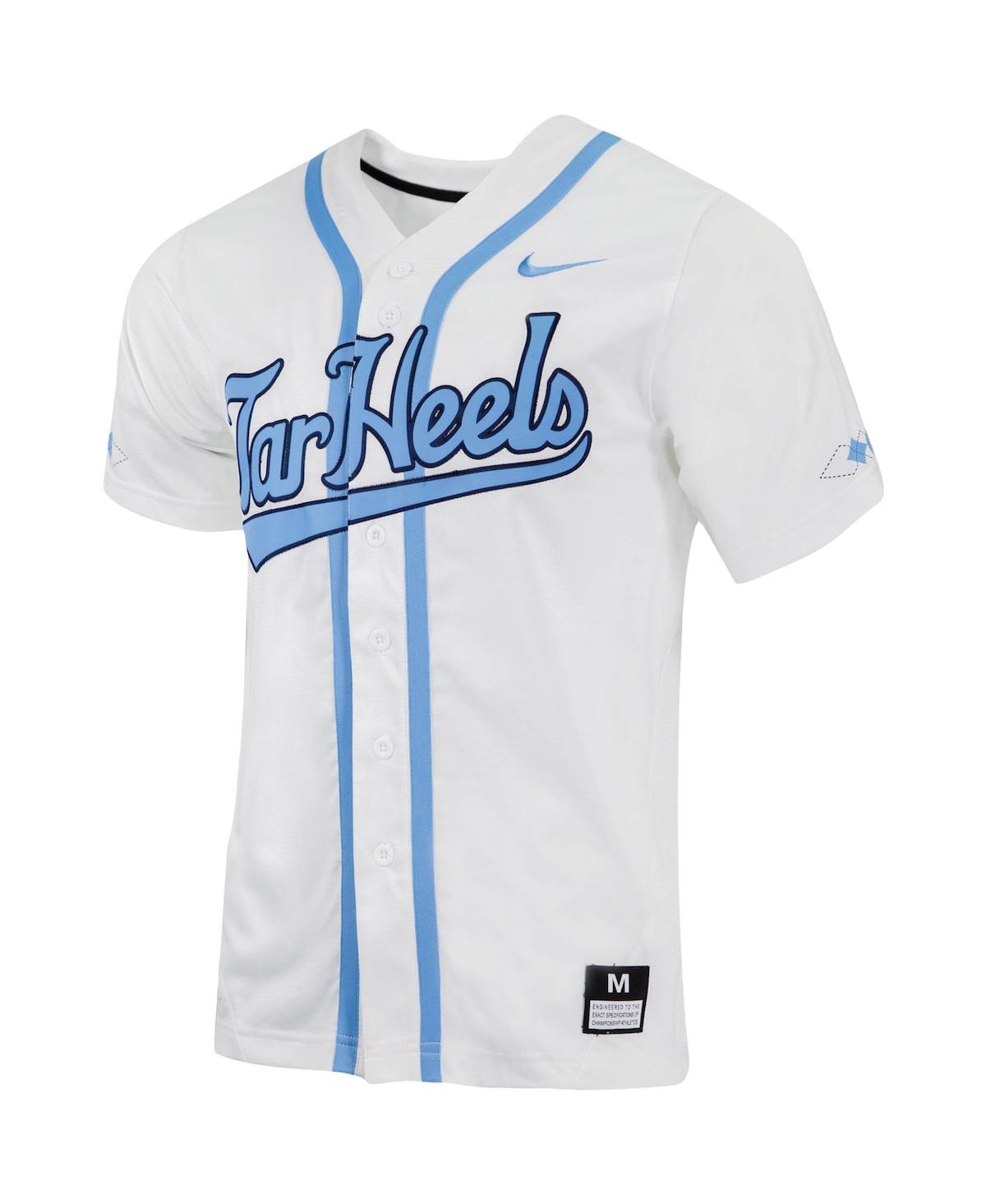 Men's NikeNorth Carolina Tar Heels Replica Full-Button Baseball Jersey - White