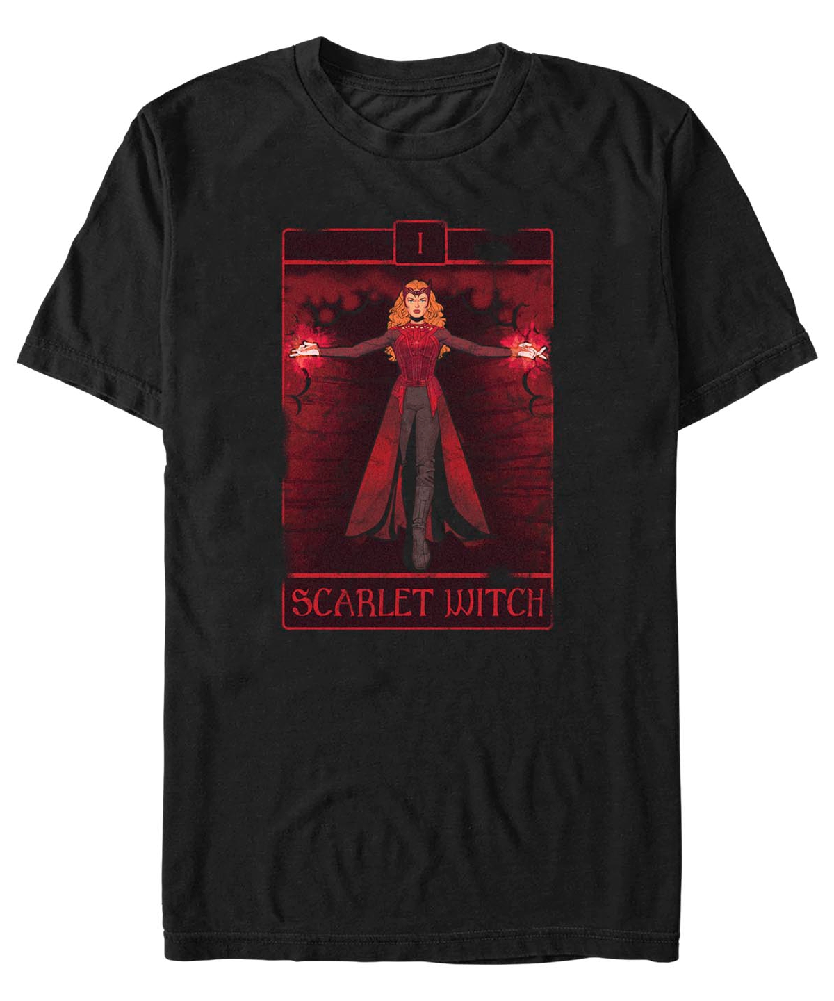 Men's Marvel Film Doctor Strange Movie 2 Wanda Tarot Short Sleeve T-shirt