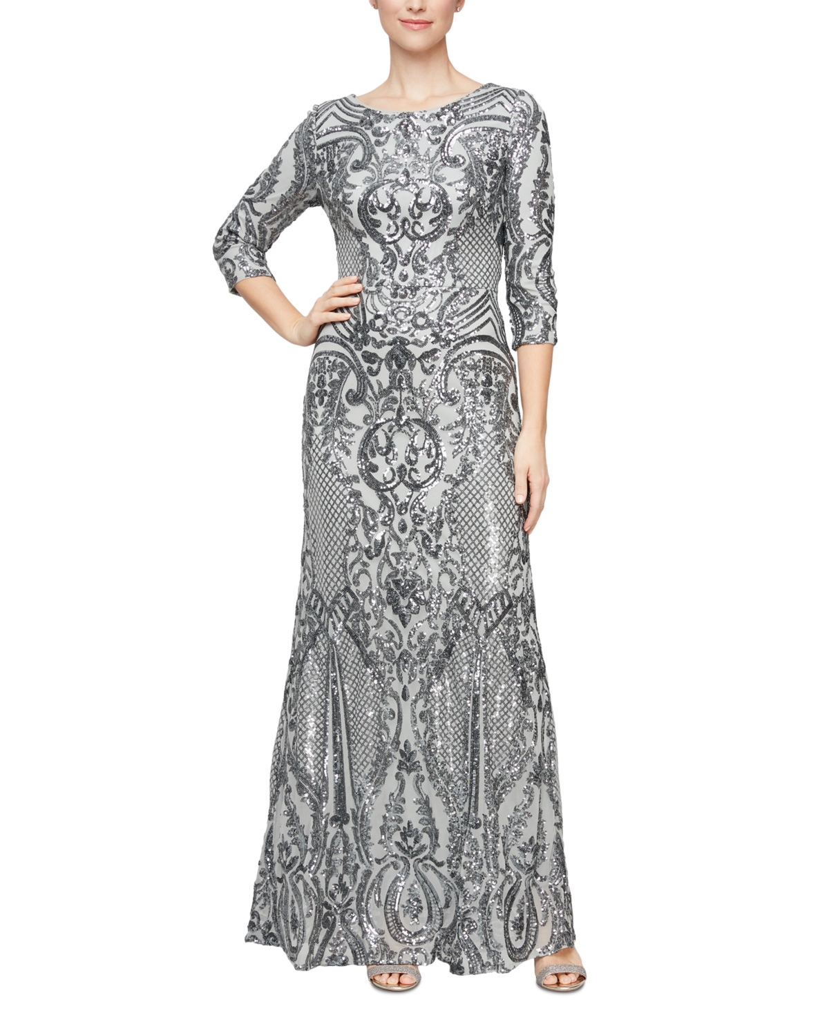 Alex Evenings Sequined Mermaid Gown