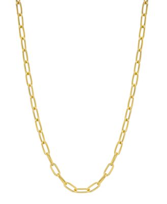 Macy's - Paperclip Link 18" Chain Necklace in 14k Gold-Plated Sterling Silver