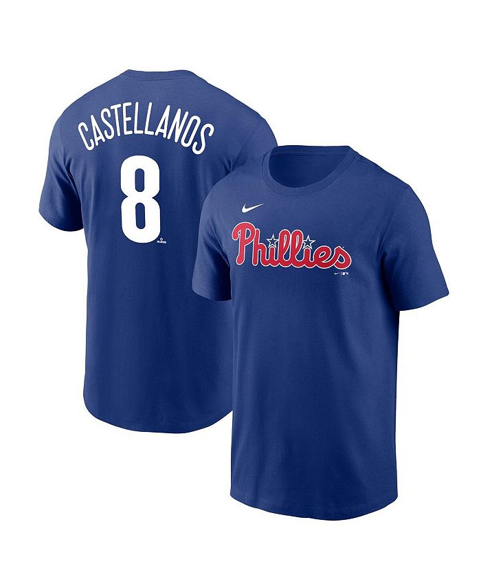 Men's Nike Nick Castellanos Royal Philadelphia Phillies Name & Number T- Shirt