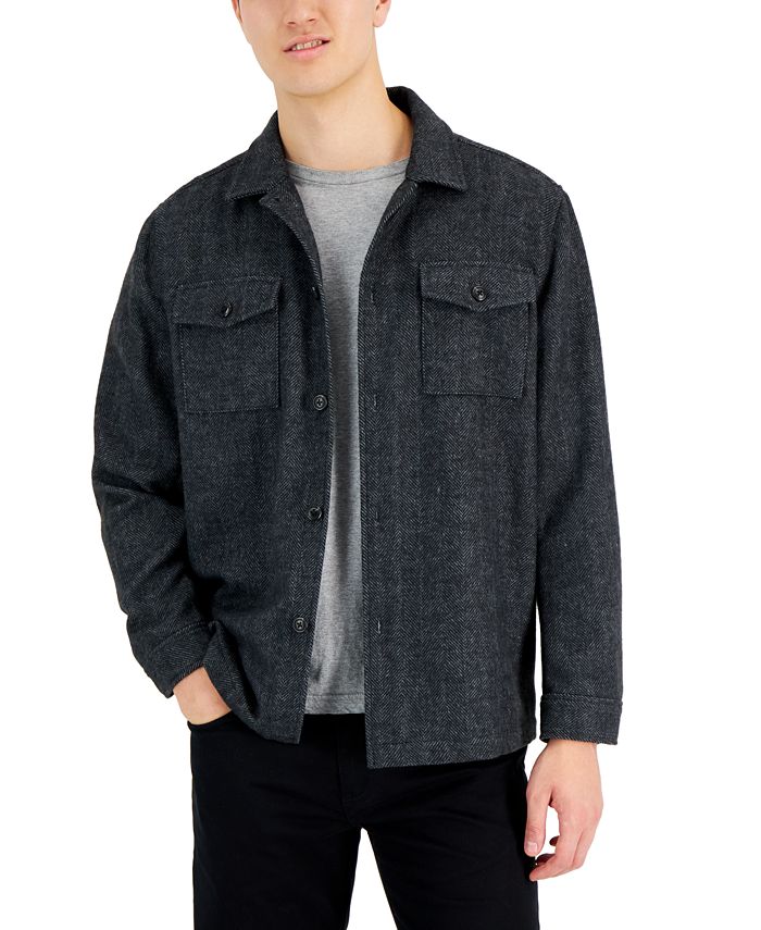 Brushed herringbone hooded puffer jacket store