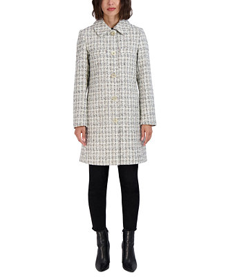 Laundry by Shelli Segal Women's Club Collar Tweed Coat & Reviews - Coats & Jackets - Women - Macy's