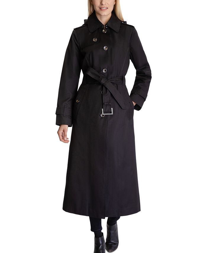 London Fog Women's Hooded Maxi Trench Coat & Reviews - Coats & Jackets ...