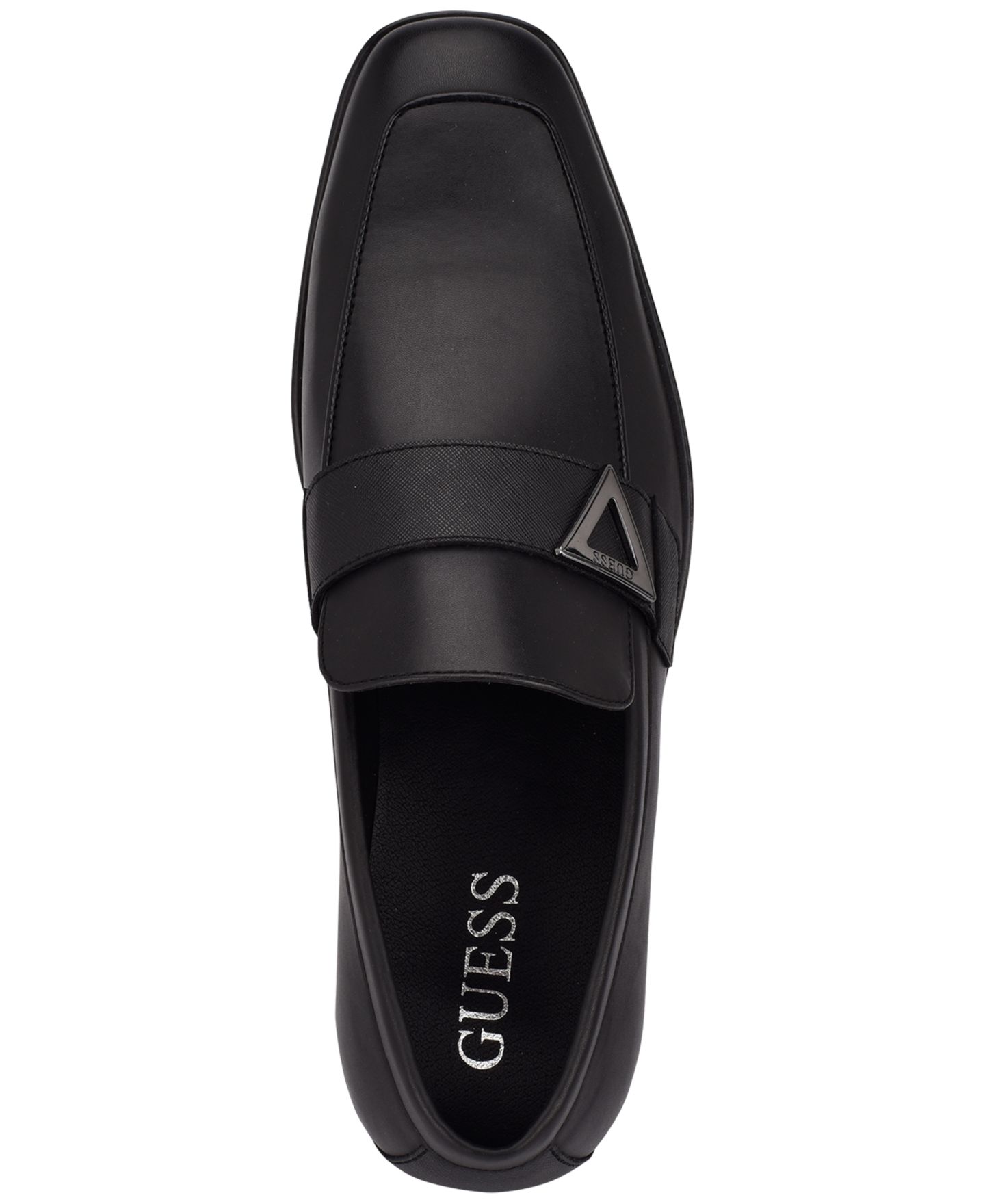 Мужские туфли GUESS Hamlin Faux-Leather Slip-On Dress Shoes, цвет: Чёрный — фото 5