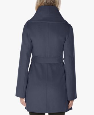 Tahari Women's Marilyn Double-Face Belted Wrap Coat & Reviews - Coats ...