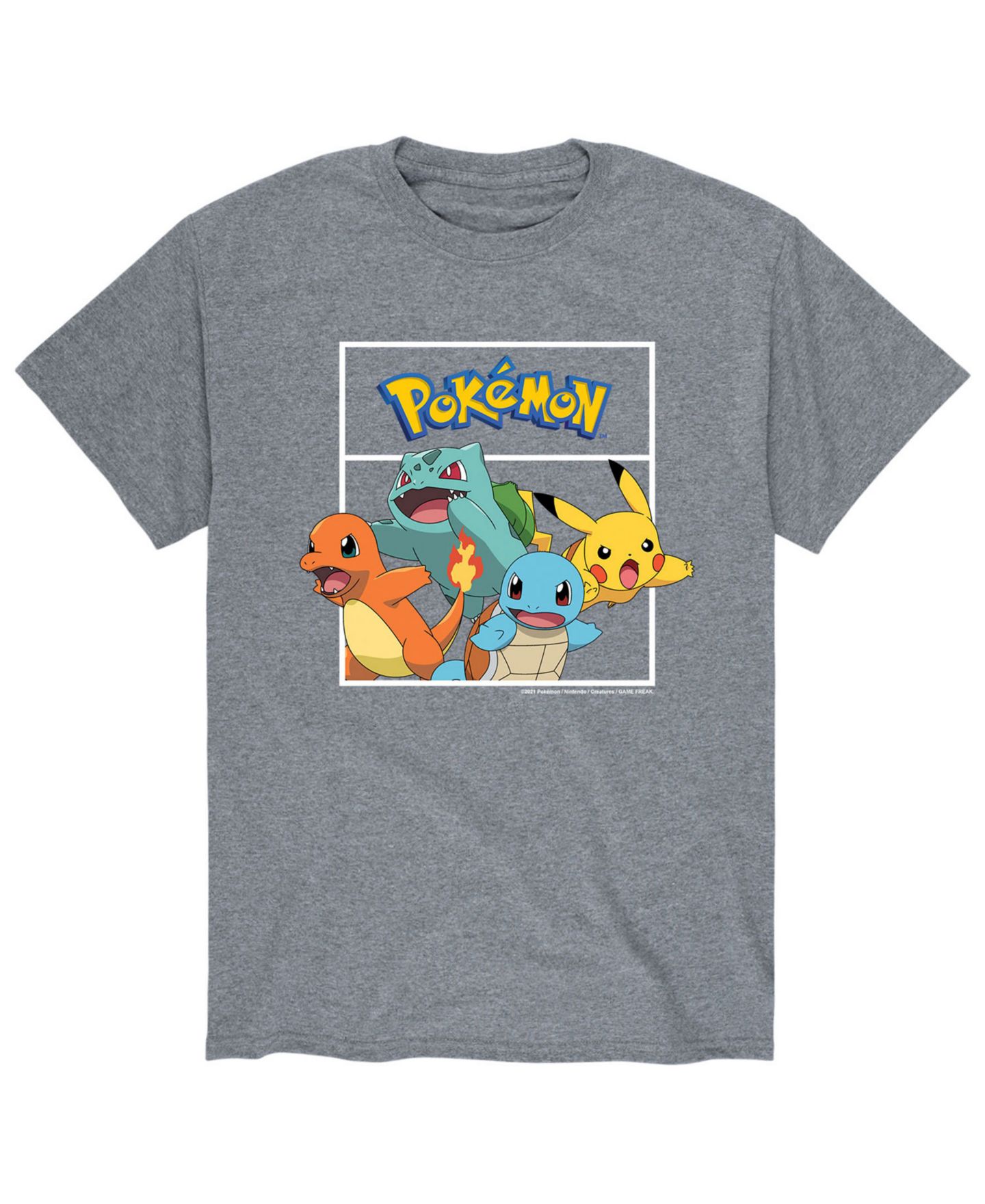 Мужская футболка AIRWAVES Pokemon Characters, цвет: Серый — фото 1
